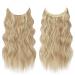 Feshfen Secrets Invisible Hair Extensions - Long Corrugated Synthetic Hair for Women | Dark Golden Mix 50 cm - Buy Online on SooperMarket.com