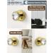SORWDUERM Crystal Door Knobs - 2 Pack Dummy Interior Glass Knobs in Gold/Polished Brass for Elegant Home Decor - Buy Online on SooperMarket.com