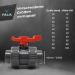 VIALIA 40mm PVC Ball Tap - Double Union Shut-Off Valve for Pool & Pond Construction | Ideal for Aquaristics & PVC Pipe Connections - Buy Online on SooperMarket.com