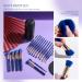 BS-MALL 18 Pcs Makeup Brushes Set with Case - Premium Synthetic Brushes for Foundation, Powder, Concealers, Eye Shadows - Dark Blue - Buy Online on SooperMarket.com