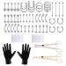 64pcs Piercing Kit Belly Button Piercing Kit Septum Piercing Kit Belly Piercing Kit Piercing Kits for all piercings (64PCS Stainless Steel)