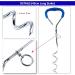 2 X 1.5m REFLECTIVE Dog Chains for Outside Tie Out Cable for Dogs Tether Steel Spiral Heavy Duty Ground Spike Stake (45cm) Dog Tether Outdoor Dog Camping Accessories Dog Lead Hook (Blue Reflective) Blue (Reflective) - Buy Online on SooperMarket.com