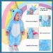 Doladola Baby Unicorn Romper | Flannel Animal Hooded Jumpsuit for Toddlers, Blue | Ages 2.5-3.5 Years - Buy Online on SooperMarket.com