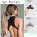SuPoo 4pcs Large Claw Hair Clips for Thick Hair - Strong Hold Matte Jumbo Jaw Clip Set for Women - Ideal Hair Accessories - Gifts - Brown, Blue, Purple, Pink - Buy Online on SooperMarket.com