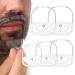 Goatee Shaving Template for Men with 5 Different Sizes, Beard Guide Shaper with Comb, Beard Shaping & Styling Template Perfect for Hairline Line-up, Edging, Stencil for Trimming, Mustache, Goatee Clear