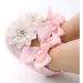 Cute Baby Girl Flower Shoes + Headband Set | Non-Slip Soft Toddler Shoes for Special Occasions | Christening and Wedding Party Shoes | 6-12 Months | Color Pink - Buy Online on SooperMarket.com