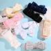 GOTH Perhk 4 Pack Spa Bowknot Hair Bands Coral Fleece Makeup Headband Elastic Head Wrap for Washing Face Shower Yoga Sports Skincare(Black White Gray Khaki) - Buy Online on SooperMarket.com