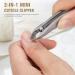 Feryes Nail Skin Clippers & Shaver - 2-in-1 Portable Nail Care Tool for Men & Women - Silver | Mini Nail Cutter with Storage Bag - Buy Online on SooperMarket.com