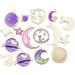 24-Piece Assorted Gold Plated Celestial Cat Charms for DIY Jewelry Making - Purple Enamel Earrings Necklace Bracelet Crafting (M582) - Buy Online on SooperMarket.com