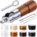 12 Pieces Leather Sewing Awl Kit Hand Stitcher with Craft Accessories Set  Hand Awl Tool  3 Sizes Needles and 8 Colors Replacement Spools of Thread  Stitching Awl Tool Kit for Leather Fabric Supplies