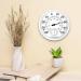 Indoor Outdoor Thermometer Hygrometer - 10 Inch with Large Numbers | 2-in-1 White Thermometer for Terrace & Home - Buy Online on SooperMarket.com