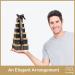 Dried Fruit & Nuts Gift Basket Black Tower (12 Assortments) - Holiday Christmas Gourmet Bouquet Arrangement - Birthday Care Package for Men & Women - Healthy Kosher Snack Box with Assorted Fruits & Nuts - Buy Online on SooperMarket.com