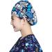 Printed Cotton Bouffant Turban Working Cap - Adjustable Scrub Hat for Hair Cover - Buy Online on SooperMarket.com