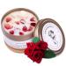 DNAMOFV Mother's Day fragrance candle candle with rose leaves and natural crystal handmade candles organic soy mother gift birthday 200g/50 hours rose cotton
