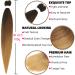 Buy Xusuperb Pre-Stretched Ombre Brown Braiding Hair - 30 Inch Long 6 Pack Knotless Extensions - Soft Kanekalon Yaki Hair (T1B/30/27#) - Buy Online on SooperMarket.com