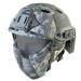 Tactical Foldable Half Face Airsoft Mesh Mask with Ear Protection and Tactical Airsoft Fast Helmet Adjustable H-Nape Helmet Chin Strap Large Size for Older Teenager or Adult ACU