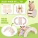 Byzesty Wooden Hamster House - 7 Piece DIY Toy & Accessories for Guinea Pigs Dwarf Hamsters Chinchillas | Fun Roller Bridge Rocker & Swing - Buy Online on SooperMarket.com
