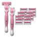 DreamGenius 6-Blade Women's Razors with 2 Handles and 19 Refills - Value Shaver Pack for Non-Slip Travel Carry - Buy Online on SooperMarket.com