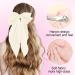 Ruzister 2 Pieces Large Hair Bows for Women Hair Bands Oversized Long Tail Cute Aesthetic Hair Accessories Large Hair Clips for Women Beige/Light Pink - Buy Online on SooperMarket.com