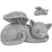 Qcwwy Pet Memorial Statue | Angel Cat Grave Marker | Resin Sleeping Pet Angel Sculpture | Tribute Ornament for Pet Memorials - Buy Online on SooperMarket.com
