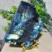 Crystal Hole Natural Sphere Blue Light Labradorite Slab Stone Natural Slice Crystal Yellow Feng Shui Minerals Ornaments Home Decoration 1pc Crystal Hole 320-350g - Buy Online on SooperMarket.com