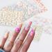 30 Colorful Flower Nail Art Stickers - Self Adhesive Decals for DIY Manicure Decorations - Floral Bow Tie, Daisy, Heart Designs - Nail Art Supplies for Women and Girls - Buy Online on SooperMarket.com