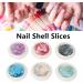 6 Boxes Irregular Seashell Slices Nail Art Glitter Sequins Seashell Nail Glitter Sequins 3D Nail Art Crushed Sea Shell 3D Laser Nail Flakes Irregular Iride - Buy Online on SooperMarket.com