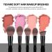 TEXAMO Professional Makeup Brush Set for Kabuki Foundation Powder Contour Blush Highlighter Eye Shadow - Black (C-Diamond Brush) with Cosmetics Bag - Buy Online on SooperMarket.com