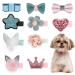 10 Pcs Small Dog Hair Clips Dog Hair Bows Puppy Hair Barrettes Pet Hair Accessories Puppy crown accessories flower accessories heart accessories Hairpin Cat Topknot Beauty Accessories(Ten Styl