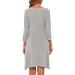 Sykooria Women's Cotton Nursing Nightdress with 3/4 Sleeves - Grey XL - Buy Online on SooperMarket.com