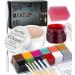CCbeauty 12 Color Face Body Paint kit Oil Fake Wound Scar Wax (1.6Oz) Fake Coagulated Blood Gel(0.63Oz) Spatula 6 Wooden Brushes Stipple Sponge Halloween SFX Special Effects Stage Costume Makeup 03-12 Colours With Scar Wax And Fake Blood Set