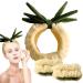 Face Washing Wristbands and Headband Set Pineapple Face Wash Headband Coral Fleece Spa Headband Set Cute Plush Hair Holder for Washing Face Face Wash Headband