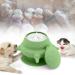 MoYouno Newborn Pet Feeder 4 Teats Puppy Bottles for Nursing Puppy Milk Feeder Nursing Silicone Milk Bowl 150 ML for Kitten Squirrels and Other Newborn Pets (green)