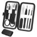 Manicure Set Men's Nail Clipper Set Finger Toe Nail Clippers Stainless Steel (Black and White) Black And White