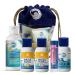 EcoConscious Travel Kit Body & Hair Care Gift Set | Shampoo & Body wash | Conditioner | SPF30 SPF20 and Mineral Sunscreen | SPF 30 Cucumber Mint and Hydrate Cherry Vanilla Lip Balm by Stream2Sea