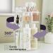 360 Rotating Makeup Organizer - Adjustable Height, Fully Rotatable - Ideal Cosmetic Storage for Bedroom Dresser or Vanity Countertop (Clear) - Buy Online on SooperMarket.com