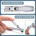DRMODE Nail Clippers Set - Wide Jaw Opening Toenail Clippers for Thick Nails Stainless Steel Large Nail Clippers with Sharp Curved Blade - Perfect for Men - 2 Pieces - Buy Online on SooperMarket.com