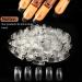 300-Piece Clear False Nail Tips Set for DIY Manicure Training | Removable Fake Nails Display for Practice and Training - Buy Online on SooperMarket.com