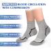 yueG Copper Compression Socks | Arch Ankle Support for Athletic Running & Medical Cycling - 5 Pairs (Gray, S-M) - Buy Online on SooperMarket.com