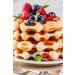 Vegan Belgian Waffle 20x90g ready to add your choice of topping. Ready to eat. Resturant Quality
