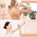 Bamboo Handled Shower Brushes for Exfoliating and Body Massage - Soft and Hard Natural Boar Bristles - Ideal for Back and Whole Body Scrubbing - Buy Online on SooperMarket.com