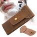 Premium Cowhide Shaving Bag - Portable Safety Razor Cover & Leather Case for Travel | Classic Shaver Accessories - Buy Online on SooperMarket.com