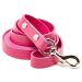 Logical Leather Dog Leash - 6 Foot Heavy Duty Full Grain Leather Lead Best for Training - Pink