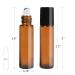 LotFancy 6pc 10ml Amber Glass Roller Bottles with Stainless Steel Roller Balls & Droppers - Buy Online on SooperMarket.com