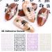 3D Holographic Old English Alphabet Nail Art Stickers - Glitter Self-Adhesive Decals for Acrylic Nails - 8 Sheets - Buy Online on SooperMarket.com