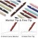 AECHY Colored Curve Dual Tip Pens - 6 Shapes, 8 Colors - Planner Journaling Drawing School Supplies - Curve + Fine Tips (8 pcs) - Buy Online on SooperMarket.com