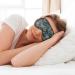 SSIMOO Transparent Palm Leaf Eye Mask | Breathable Soft Sleep Eye Patch for Women | Perfect Travel Accessory for Relaxation - Black - Buy Online on SooperMarket.com