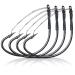 10/30PCS Weedless Hooks,Wide Gap Wacky Worm Hook,Wacky Weedless Style Rig Hook Size 2 (10pcs)