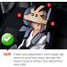Baby Car Seat Head Support - Safe Headrest Band for Sleep Positioner | Toddler Neck Protection Belt - Brown - Buy Online on SooperMarket.com