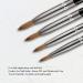 Aokitec #10 Oval Crimped Sable Acrylic Nail Brush - Wood Nail Art Tool for Manicure | Black - Buy Online on SooperMarket.com